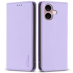 BINFEN COLOR iPhone 16 Plus Wallet Cover Magnetic Closure – Purple