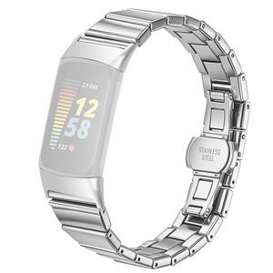 Fitbit Charge 6 / Charge 5 Urrem Rustfrit Stål – Sølv