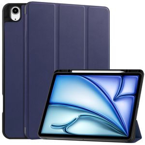 iPad Air 13" 2026/2025/2026 Tri-fold flip cover med holder til styluspen - Blå