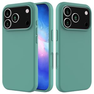 iPhone 17 Pro Max silicone phone case - turquoise