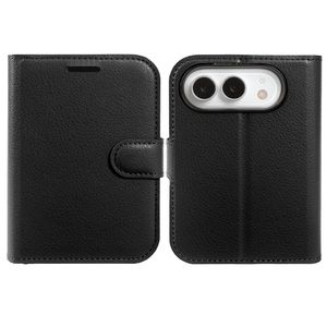 iPhone Duo Lompakkokotelo PU-nahka - Musta