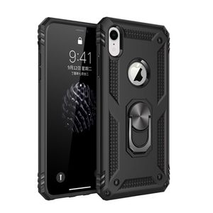 Hybrid PC TPU Armor Skal med Stativ för iPhone XR – Svart