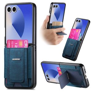 Samsung Galaxy Z Flip7 5G Skal med korthållare - Blå