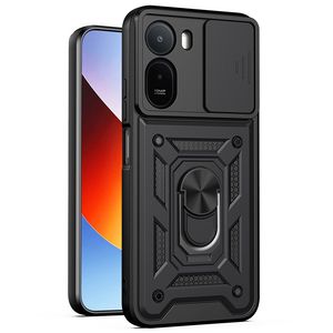 Xiaomi Poco C85x/Redmi A7 Pro Skal med Kameraskydd & Stativ - Svart