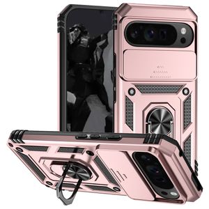 Google Pixel 10 Pro XL / Pixel 9 Pro XL Skal med Stativ - Roséguld