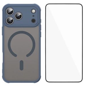 iPhone 18 Pro Max MagSafe -kuori näytönsuojalla - sininen