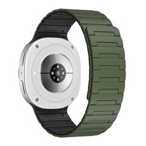 Samsung Galaxy Watch8 Classic 46mm osv. Urrem, Silikone - Grøn+Sort