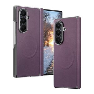 Samsung Galaxy Z Fold8 Ultra MagSafe Kuori PU-nahkaa - Violetti