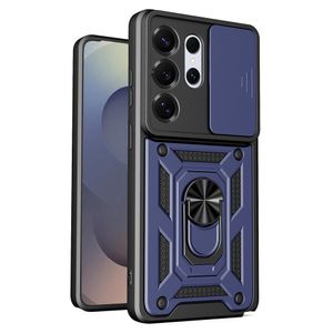 AMORUS Samsung Galaxy S26 Ultra Skal med Stativ och Linsskydd - Blå