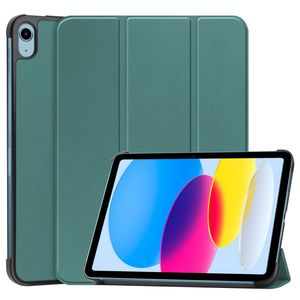 iPad A16 11" 2025/10.9" 2024 Tri-fold flip cover i kunstlæder - Grøn
