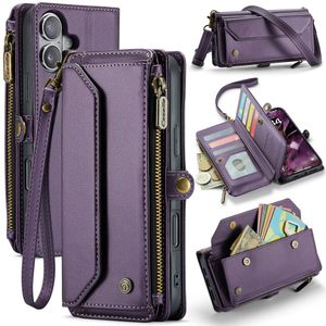 CASEME iPhone 16 Cover with 10 Card Slots - Purple