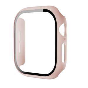 Apple Watch 12 42mm  Cover med skærmbeskyttelse i hærdet glas - Lyserød