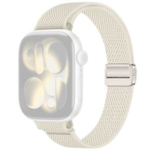 Apple Watch 49/46/44/42mm Smalt Klockarmband i Nylon - Vit