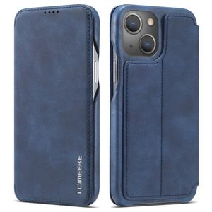 LC.IMEEKE iPhone 14 Pungetui Stativ Kortholder - Blå