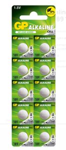 GP Alkaliske knappecellebatterier LR54/189 10-pakning