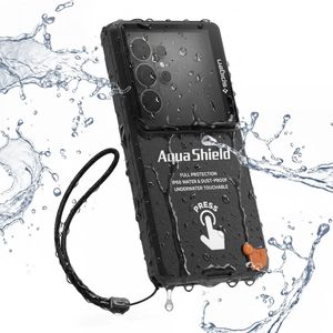 Spigen Aqua Shield A604 Vedenpitävä Suojakuori Jopa 6,9" Näytölle - Musta
