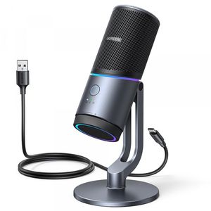 Ugreen Kardioidmikrofon CM769 RGB, USB-A, 2m - sort