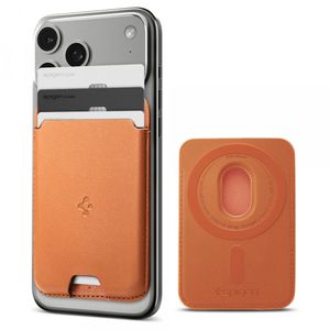 Spigen Valentinus MagFit Magnetisk Plånbok för Mobiltelefon – Orange